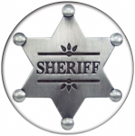 Sheriff Costume Button Halloween Accessory